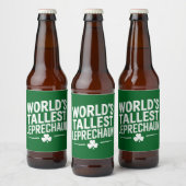 Werelds hoogste kabouter St. Patrick's Day Bier Etiket (Flessen)