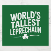 Werelds hoogste kabouter St. Patrick's Day Bier Etiket (Enkel label)