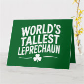 Werelds hoogste kabouter St. Patrick's Day Kaart (Gele Bloem)