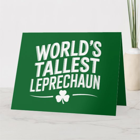 Werelds hoogste kabouter St. Patrick's Day Kaart (Voorkant)