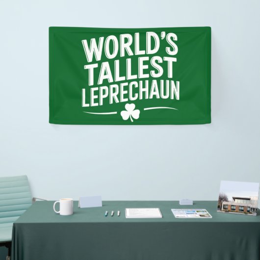 Werelds hoogste kabouter St. Patrick's Day Spandoek (Beurs)
