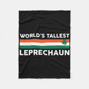 Werelds hoogste Leprechaun - Ierse Shamrock St. Pa Fleece Deken
