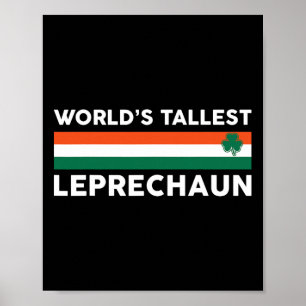 Werelds hoogste Leprechaun - Ierse Shamrock St. Pa Poster
