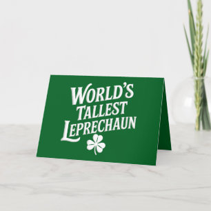 Werelds hoogste Leprechaun Ierse St. Patrick's Dag Bedankkaart