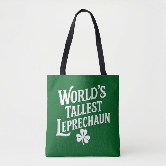 Werelds hoogste Leprechaun Ierse St. Patrick's Dag Tote Bag (Voorkant)