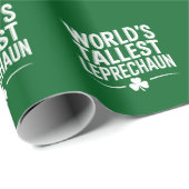 Werelds hoogste Leprechaun St. Patrick's Day Cadeaupapier (Rol Hoek)