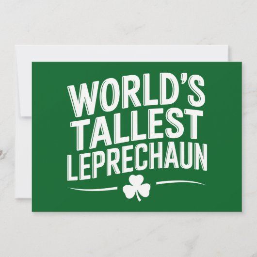 Werelds hoogste Leprechaun St. Patrick's Day Kaart (Voorkant)