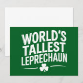 Werelds hoogste Leprechaun St. Patrick's Day Kaart (Voorkant / Achterkant)