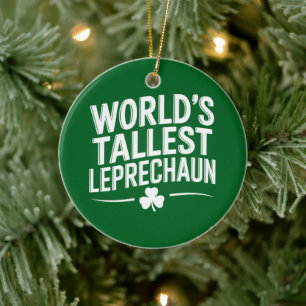 Werelds hoogste Leprechaun St. Patrick's Day Keramisch Ornament