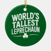 Werelds hoogste Leprechaun St. Patrick's Day Keramisch Ornament (Voorkant)