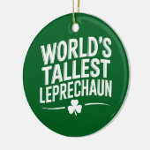Werelds hoogste Leprechaun St. Patrick's Day Keramisch Ornament (Links)