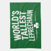 Werelds hoogste Leprechaun St. Patrick's Day Theedoek (Verticaal)