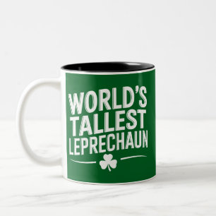Werelds hoogste Leprechaun St. Patrick's Day Tweekleurige Koffiemok