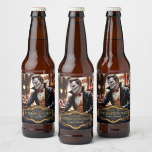 "Werelds Interessantste Man, VERJAARDAGSHUMOR Bier Etiket