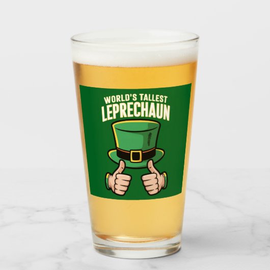 Werelds Langste Kabouter Grappige Ierse Humor  Glas (Voorkant gevuld)