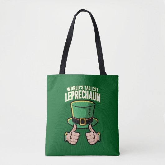 Werelds Langste Kabouter Grappige Ierse Humor Tote Bag (Voorkant)