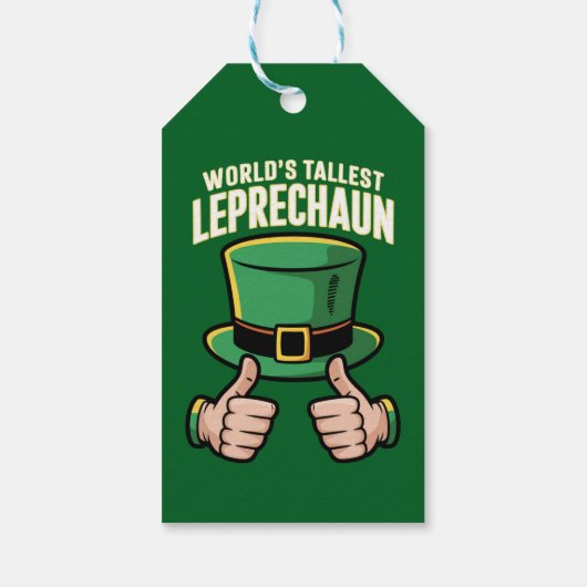 Werelds Langste Leprechaun Grappige Ierse Humor  Cadeaulabel (Achterkant)