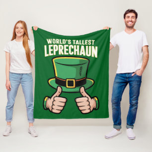 Werelds Langste Leprechaun Grappige Ierse Humor Fleece Deken