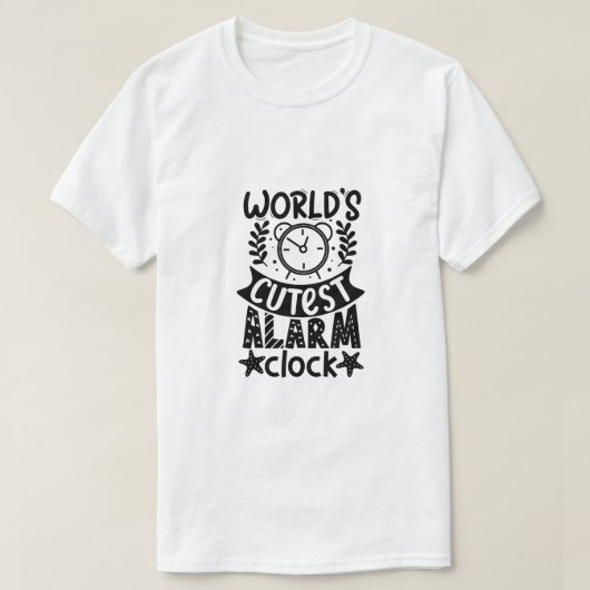 Werelds leukste wekker t-shirt (Design voorkant)