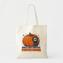 Werelds meest competitieve pompoenkweker tote bag