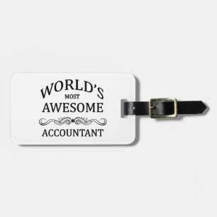 Werelds meest fantastische accountant bagagelabel