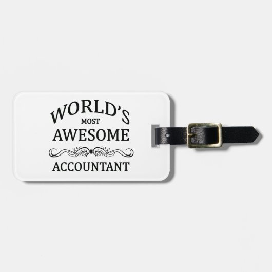 Werelds meest fantastische accountant bagagelabel (Voorkant horizontaal)