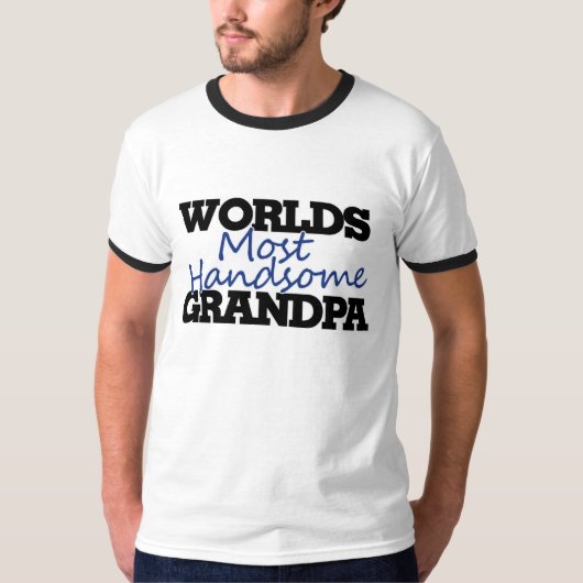 Werelds meest knappe opa t-shirt (Voorkant)