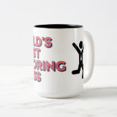 Werelds meest niet-saaie baas tweekleurige koffiemok (Voorkant rechts)