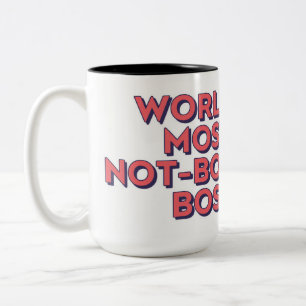 Werelds meest niet-saaie baas tweekleurige koffiemok