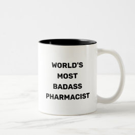 Werelds meest stoere apotheker koffiemok tweekleurige koffiemok