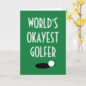 Werelds Okayste Golfer grappige golf wenskaart Kaart (Gele Bloem)