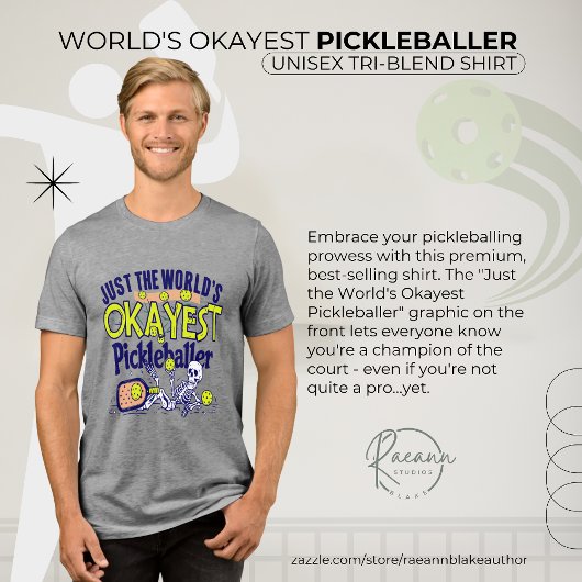 Werelds Okayste Pickleballer Unisex Tri-Blend Shirt