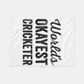 Werelds Oké Cricketspeler Funny Humor Cricketspele Fleece Deken (Voorkant (Horizontaal))