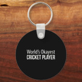 Werelds Oké Cricketspeler - Sleutelhanger (Voorkant)