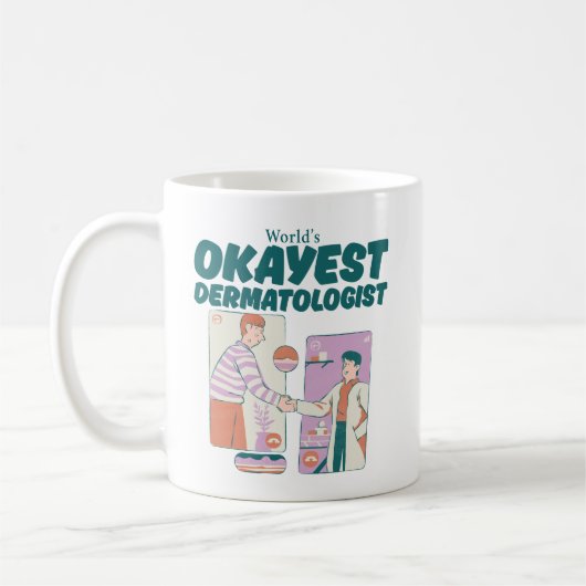 Werelds oké dermatoloog koffiemok (Links)