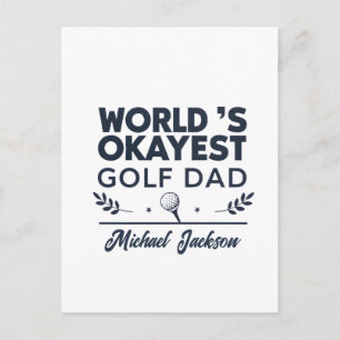 Werelds Oké Golf Papa Aangepaste Naam Ontwerp Feestdagenkaart