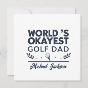 Werelds Oké Golf Papa Aangepaste Naam Ontwerp Feestdagenkaart
