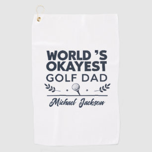 Werelds Oké Golf Papa Aangepaste Naam Ontwerp Golfhanddoek