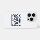 Werelds Oké Golf Papa Vintage Embleem iPhone Hoesje (Achterkant horizontaal)