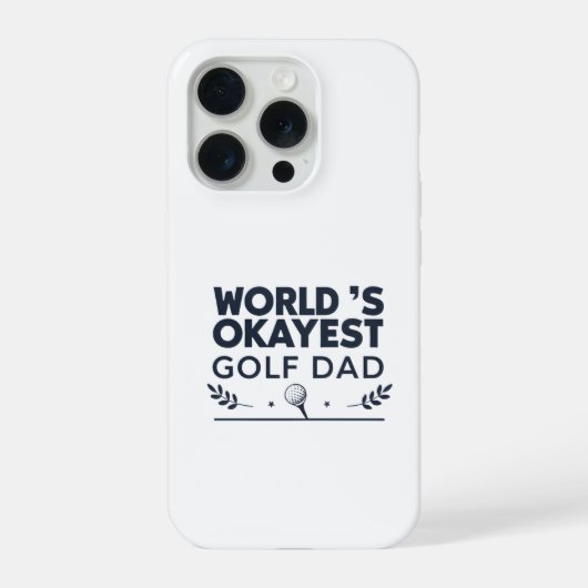 Werelds Oké Golf Papa Vintage Embleem iPhone Hoesje (Achterkant)