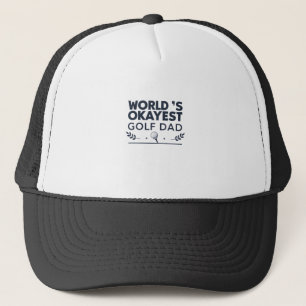 Werelds Oké Golf Papa Vintage Embleem Trucker Pet