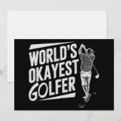 Werelds Oké Golfer Funny Golf Liefhebber Golf Kaart (Voorkant / Achterkant)