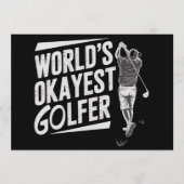 Werelds Oké Golfer Funny Golf Liefhebber Golf Kaart (Voorkant)