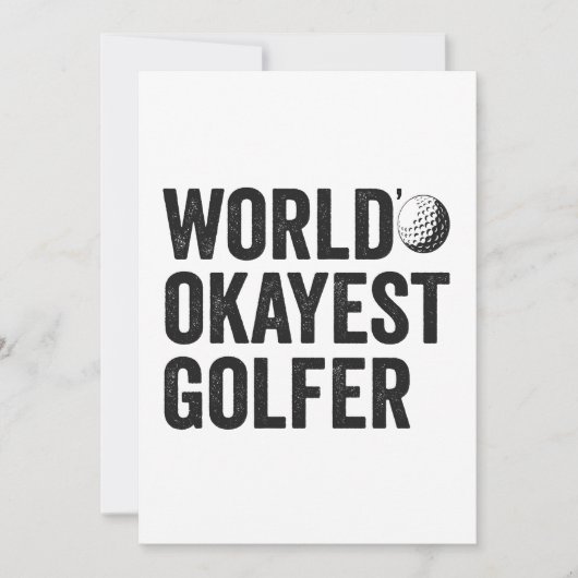 Werelds Oké Golfer Grappige Golf Sport Liefhebber  Kaart (Voorkant)