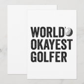 Werelds Oké Golfer Grappige Golf Sport Liefhebber  Kaart (Voorkant / Achterkant)