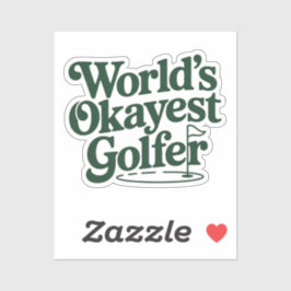 Werelds Oké Golfer Retro Golf Humor Sticker