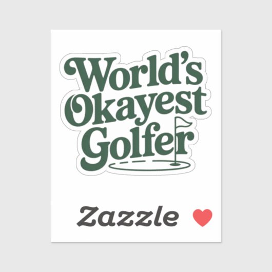 Werelds Oké Golfer Retro Golf Humor Sticker (Vel)