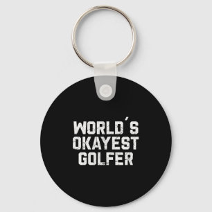 Werelds Oké Golfspeler Funny Golf Golf Gag Vader Sleutelhanger