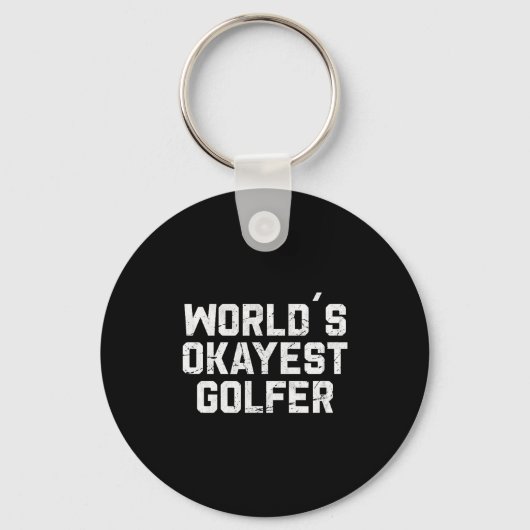 Werelds Oké Golfspeler Funny Golf Golf Gag Vader Sleutelhanger (Voorkant)