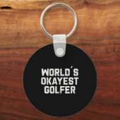 Werelds Oké Golfspeler Funny Golf Golf Gag Vader Sleutelhanger (Voorkant)